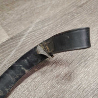 "U" Leather Bling Browband *gc/fair, missing/loose bling, peeling lining, dirt
