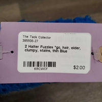 2 Halter Fuzzies *gc, hair, older, clumpy, stains, thin
