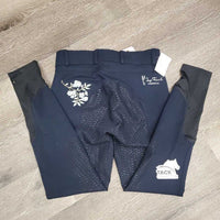 Full Sticky Seat Breeches, flower embroidery, bag *new

