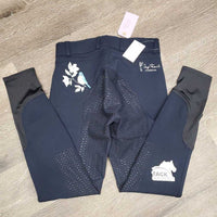 Full Sticky Seat Breeches, bird & flower embroidery, bag *new
