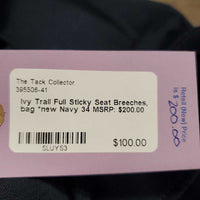 Full Sticky Seat Breeches, bag *new
