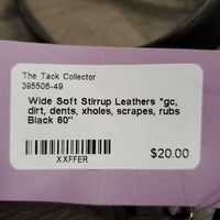 Wide Soft Stirrup Leathers *gc, dirt, dents, xholes, scrapes, rubs
