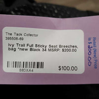 Full Sticky Seat Breeches, bag *new
