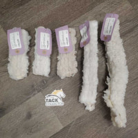 5 Halter Fuzzies *fair, dirt, v.clumpy, hair, discolored, threads
