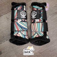 Closed Fleece Lined Boots, velcro *like new
