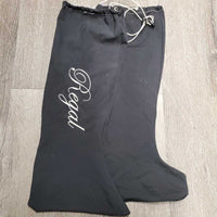 2 x Tall Boot Cotton Boot Bags, drawstring top *vgc, mnr dirt
