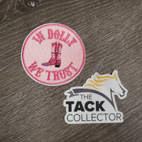 Iron On Patch "In Dolly We Trust" *new
