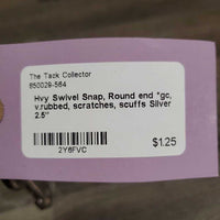 Hvy Swivel Snap, Round end *gc, v.rubbed, scratches, scuffs
