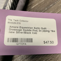 Satin Quilt Dressage Saddle Pad, 2x piping *like new
