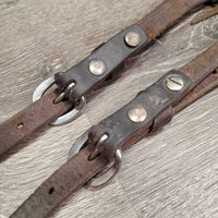 Adjustable One Ear Soft Thick Harness Leather Headstall, leather laces, all rivets *vgc, loose keepers
