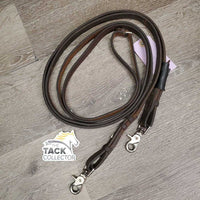 Soft German Martingale Plain Reins, snaps *gc, NO D Rings, rubs, tape, broken/missing keeper, uneven, scrapes
