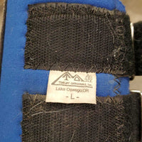 Neoprene Closed Front Boots, velcro *gc/fair, older, hair, rip, dirt, stains, pilly
