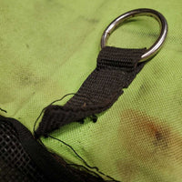 Cordura & Mesh Hay Bag *gc/fair, faded, stained, dirty, unstitched, threads
