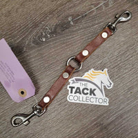 Narrow Double Leather Bit Lead - Lunge Line Attachment, fine snaps *vgc, clean, edge scrapes
