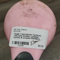 Hard Bristle Tail Brush *fair, bent bristles, v.stained, scuffed & scraped
