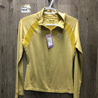 LS Shirt, 1/4 Zip Up *gc, mnr hair, pills, cuff stains & rubs, lining pills, seam rubs
