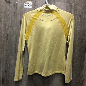 LS Shirt, 1/4 Zip Up *gc, mnr hair, pills, cuff stains & rubs, lining pills, seam rubs