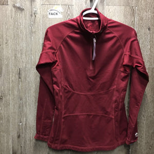 LS Fleece Lined Shirt, 1/4 Zip Up, Mesh pits *vgc, mnr hair, rubs & peeling logos, v.rubbed cuff seams