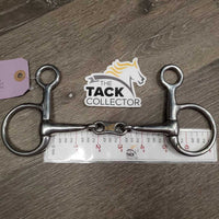Baucher French Link Bit, flat center bar *gc, clean, stains, residue
