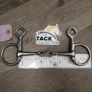 Baucher French Link Bit, flat center bar *gc, clean, stains, residue