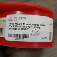 Wall Mount Round Plastic Bridle Tack Rack *like new, dusty, scratches
