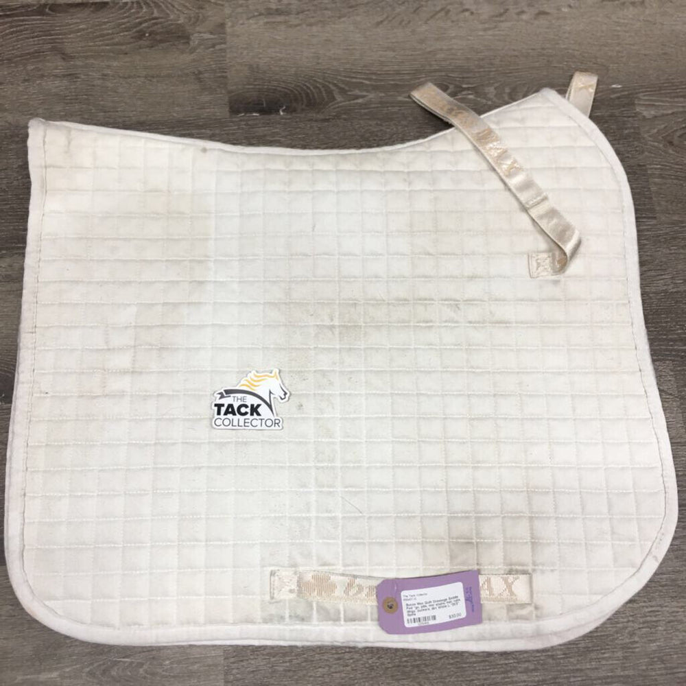 Quilt Dressage Saddle Pad *gc, pills, mnr stains, hair, rubs, dingy, puckers, dirt