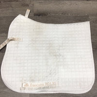 Quilt Dressage Saddle Pad *gc, pills, mnr stains, hair, rubs, dingy, puckers, dirt
