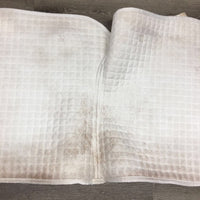 Quilt Dressage Saddle Pad *gc, pills, mnr stains, hair, rubs, dingy, puckers, dirt
