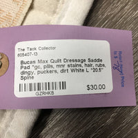 Quilt Dressage Saddle Pad *gc, pills, mnr stains, hair, rubs, dingy, puckers, dirt
