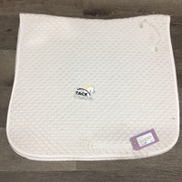 Quilt Dressage Saddle Pad *gc, pills, mnr stains, hair, cut tabs, frays, dingy, puckers, threads