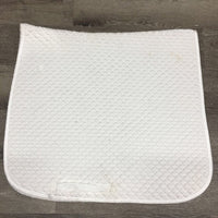 Quilt Dressage Saddle Pad *gc, pills, mnr stains, hair, cut tabs, frays, dingy, puckers, threads