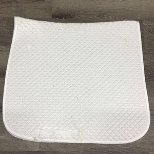 Quilt Dressage Saddle Pad *gc, pills, mnr stains, hair, cut tabs, frays, dingy, puckers, threads