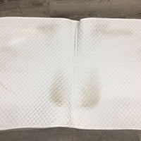 Quilt Dressage Saddle Pad *gc, pills, mnr stains, hair, cut tabs, frays, dingy, puckers, threads
