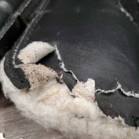 Closed Boots, Fleece, velcro *fair, dirty, older, clumpy, stains, pilly, hairy velcro, pilly, TORN
