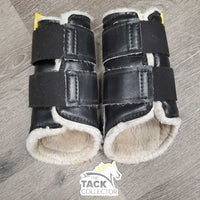 Closed Boots, Fleece, velcro *fair, dirty, older, clumpy, stains, pilly, hairy velcro, pilly, TORN
