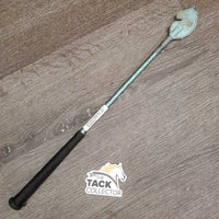 Horse Head Riding Whip - Crop *gc, scrapes, sticker, dirt, stain
