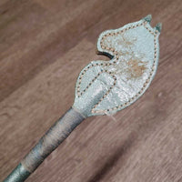 Horse Head Riding Whip - Crop *gc, scrapes, sticker, dirt, stain
