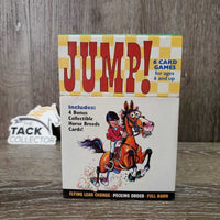 Jump! Card Game, Rule Book, box *vgc, missing 2 "Stable" Cards
