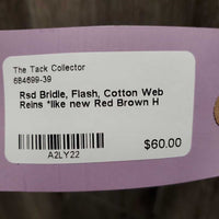 Rsd Bridle, Flash, Cotton Web Reins *like new
