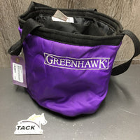 Round Padded Grooming Bag *gc, dirty, older
