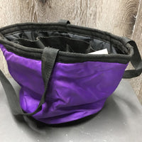 Round Padded Grooming Bag *gc, dirty, older
