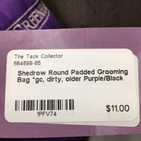 Round Padded Grooming Bag *gc, dirty, older
