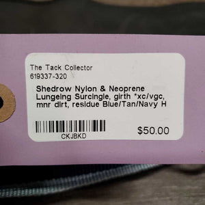 Nylon & Neoprene Lungeing Surcingle, girth *xc/vgc, mnr dirt, residue