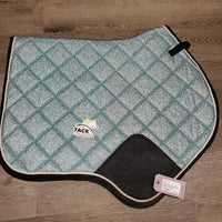 Glitter Quilt Jumper Saddle Pad, 1x Piping *gc, hair, dirt, bare glitter, mnr snags, rubs
