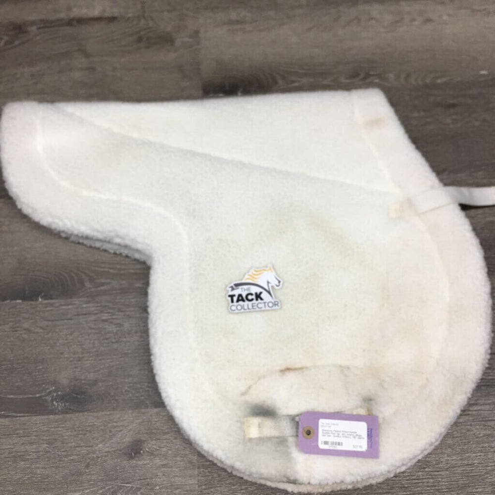 Fleece Fitted Hunter Saddle Pad *gc, dirt, stains, dingy, mnr hair, clumpy