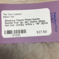 Fleece Fitted Hunter Saddle Pad *gc, dirt, stains, dingy, mnr hair, clumpy
