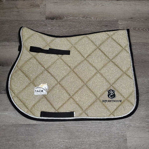 Glitter Quilt Jumper Pad, Crochet Bonnet, 2 Front Closed Boots *Boots & Bonnet: xc Pad: vgc, hair, dirt, rubs