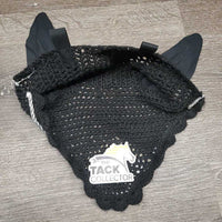 Glitter Quilt Jumper Pad, Crochet Bonnet, 2 Front Closed Boots *Boots & Bonnet: xc Pad: vgc, hair, dirt, rubs

