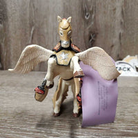 Papo Medieval Castle Knight Pegasus Toy Horse *gc/fair, chipped wing, stains, scratches

