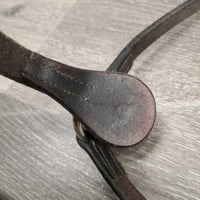 Narrow Adjustable Leather Breastplate *vgc/gc, older, mnr dirt, cracks, v.dry, v.stiff, discolored, faded, stains
